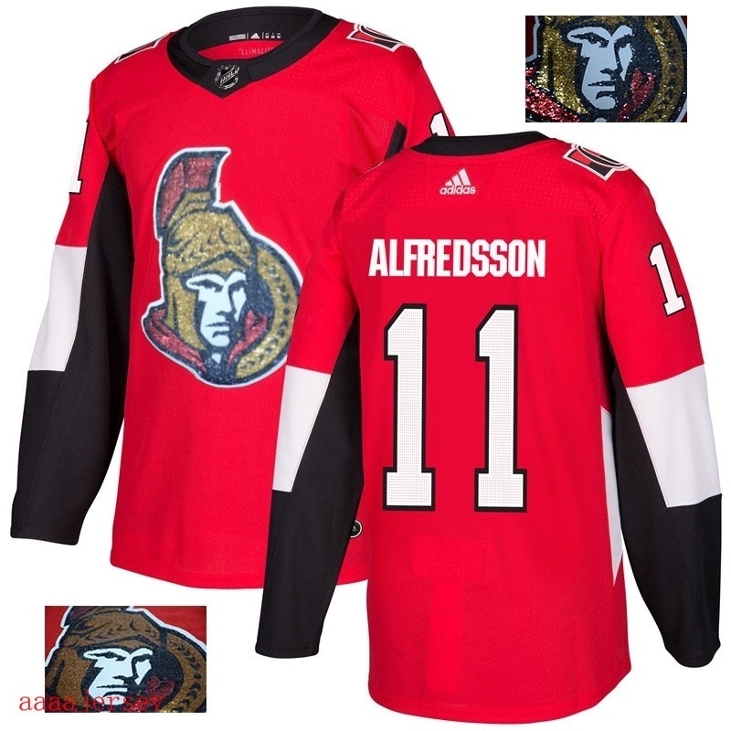 2018 Ottawa Senators ice hockey jersey M-3XL 渥太华参议员队时尚亮片款冰球服 12