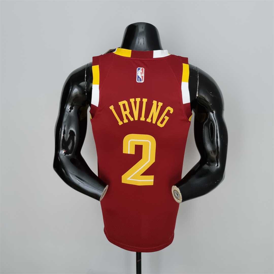 2022 Cleveland Cavaliers Irving#2 Urban Edition Red NBA Jersey 1