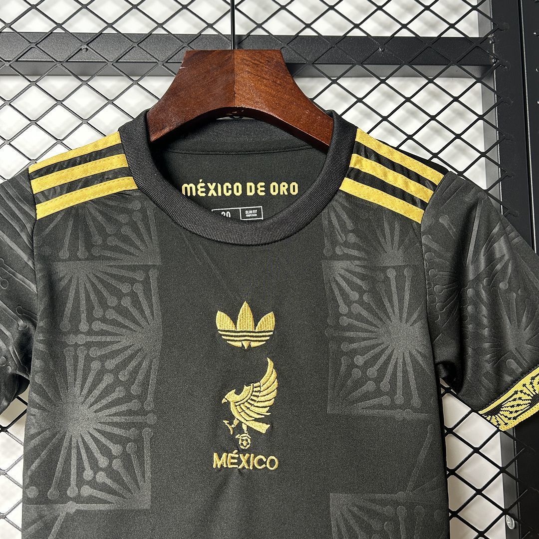 2025 Mexico Gold Black Kid Kits Youth Apparels AAAAJersey Dropship Yupoo 7