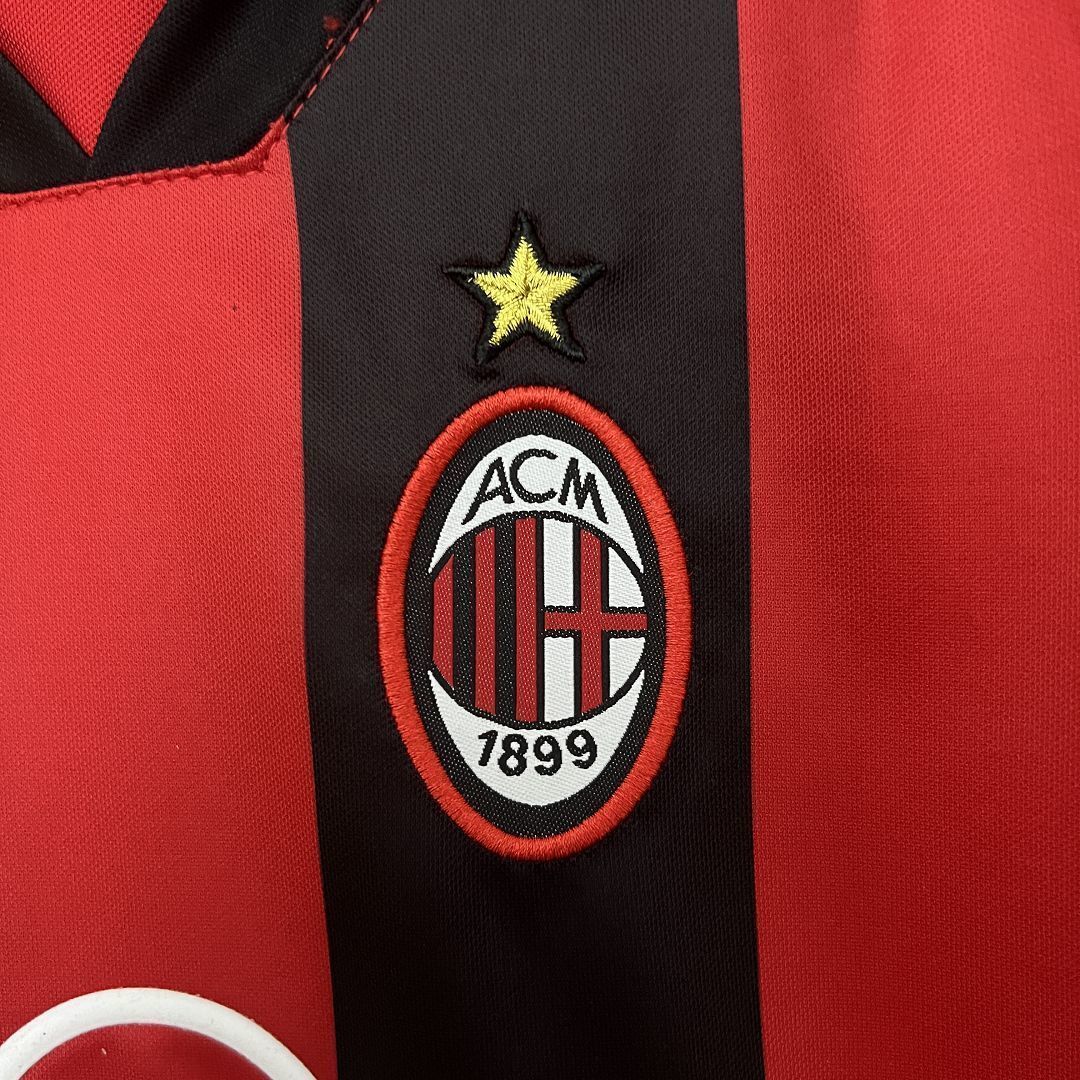 98-99 AC Milan Home Retro Kid Kits Youth Apparels Sport AAAAJersey Yupoo 4