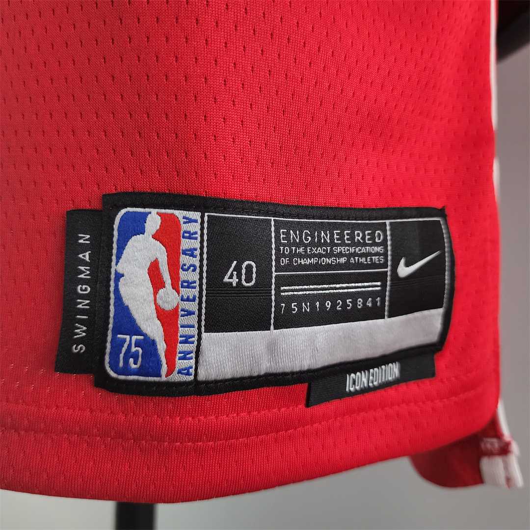 75th Anniversary JORDAN #23 Wizards Red, White and Blue NBA Jersey 8