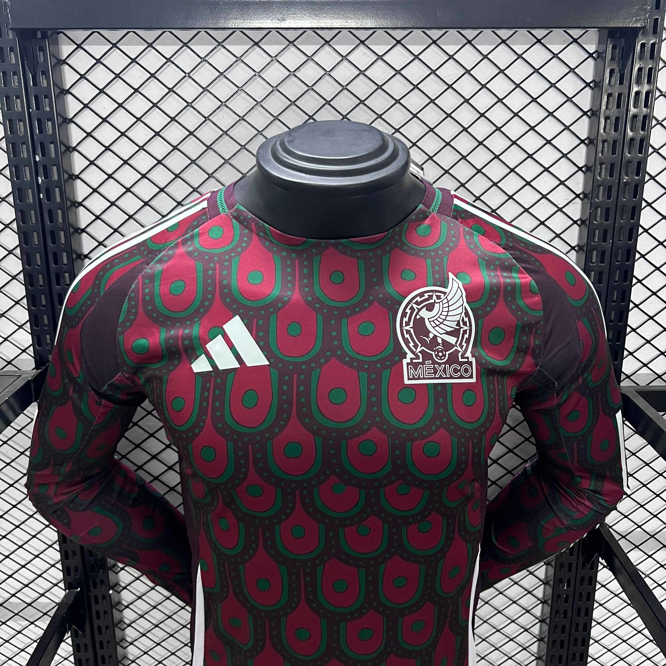 2024 Mexico Home Long Sleeve Kit Player Version Shirt Jerseys Supllier Yupoo 5