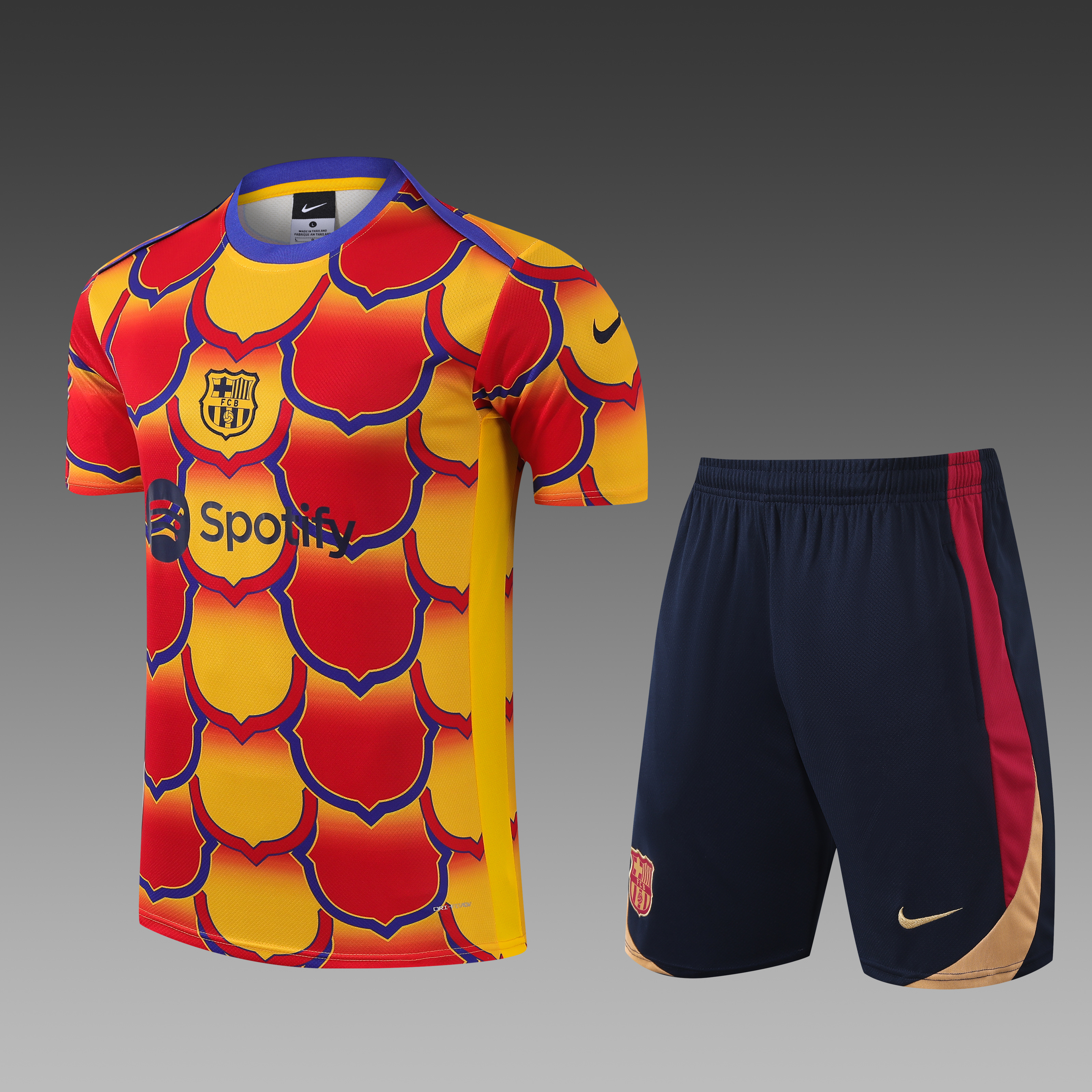 24-24 Barcelona Yellow and Red Training Suits Soccer Jerseys Yupoo 5