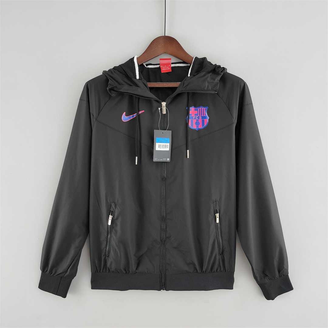 22-23 Barcelona black Windbreaker