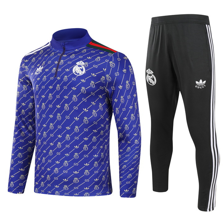 24-25 Real Madrid Long Sleeve Training Suit Football Shirts