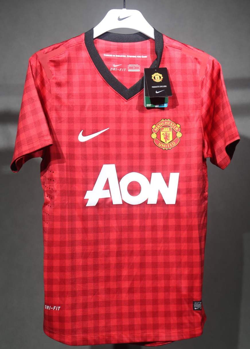 12-13 Manchester United Home Retro Kit Vintage Player Version Sino Shirt AAAAJersey Dropship Yu 3