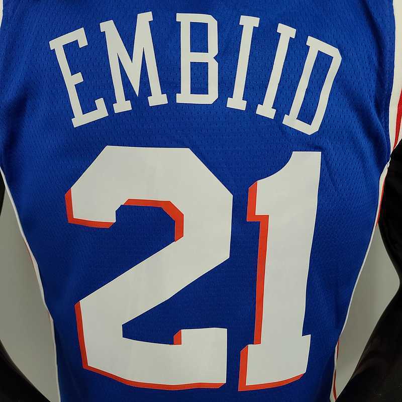Embiid#21 Detroit Pistons blue 6