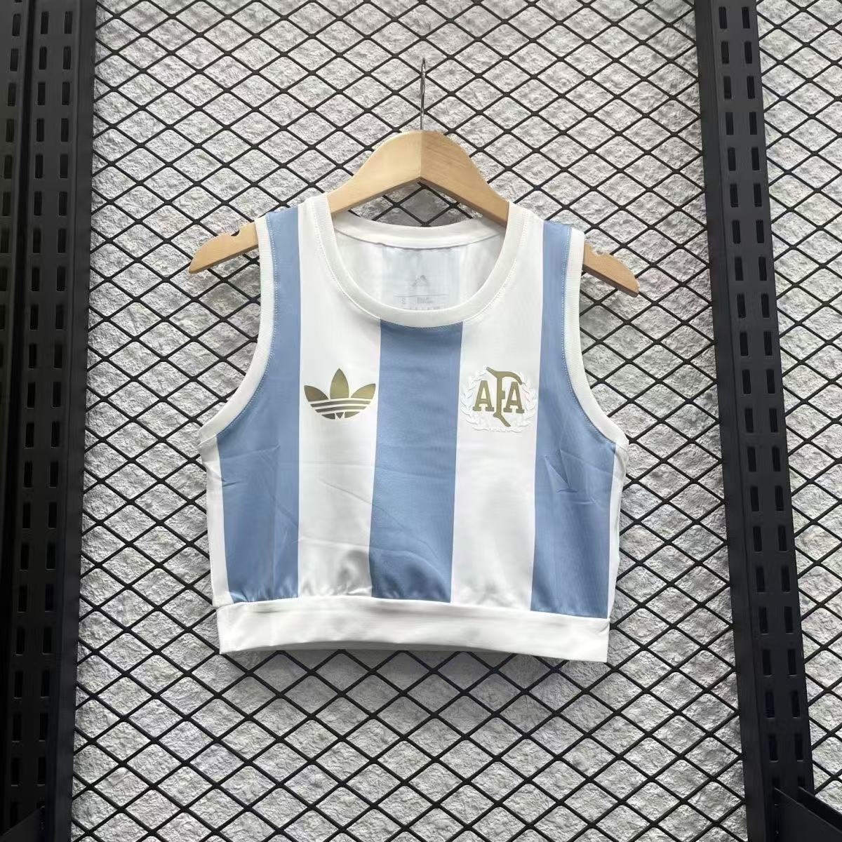 2025 Argentina 50th Anniversary Edition Women Yoga Vest Kit Soccer T-Shirt AAAAJersey Supply Yu