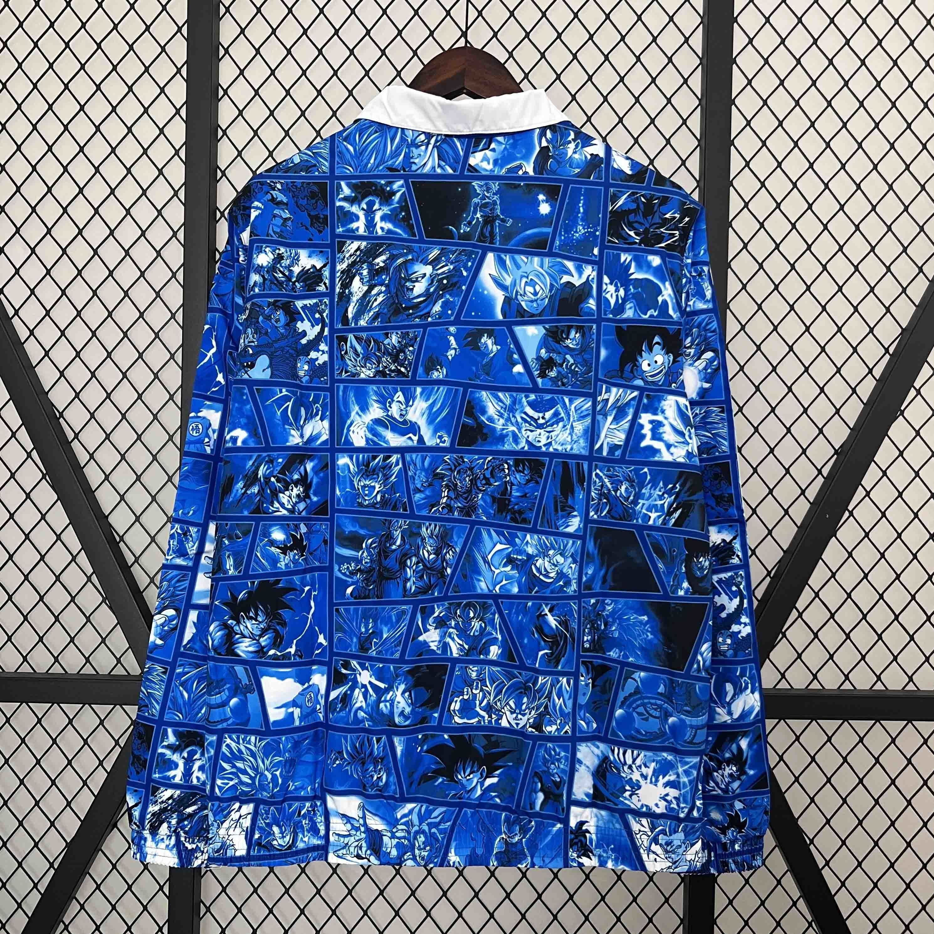 2024 Japan Blue&White Trench Coat Reversible Windbreaker Jacket Soccer AAAAJersey Yupoo 3