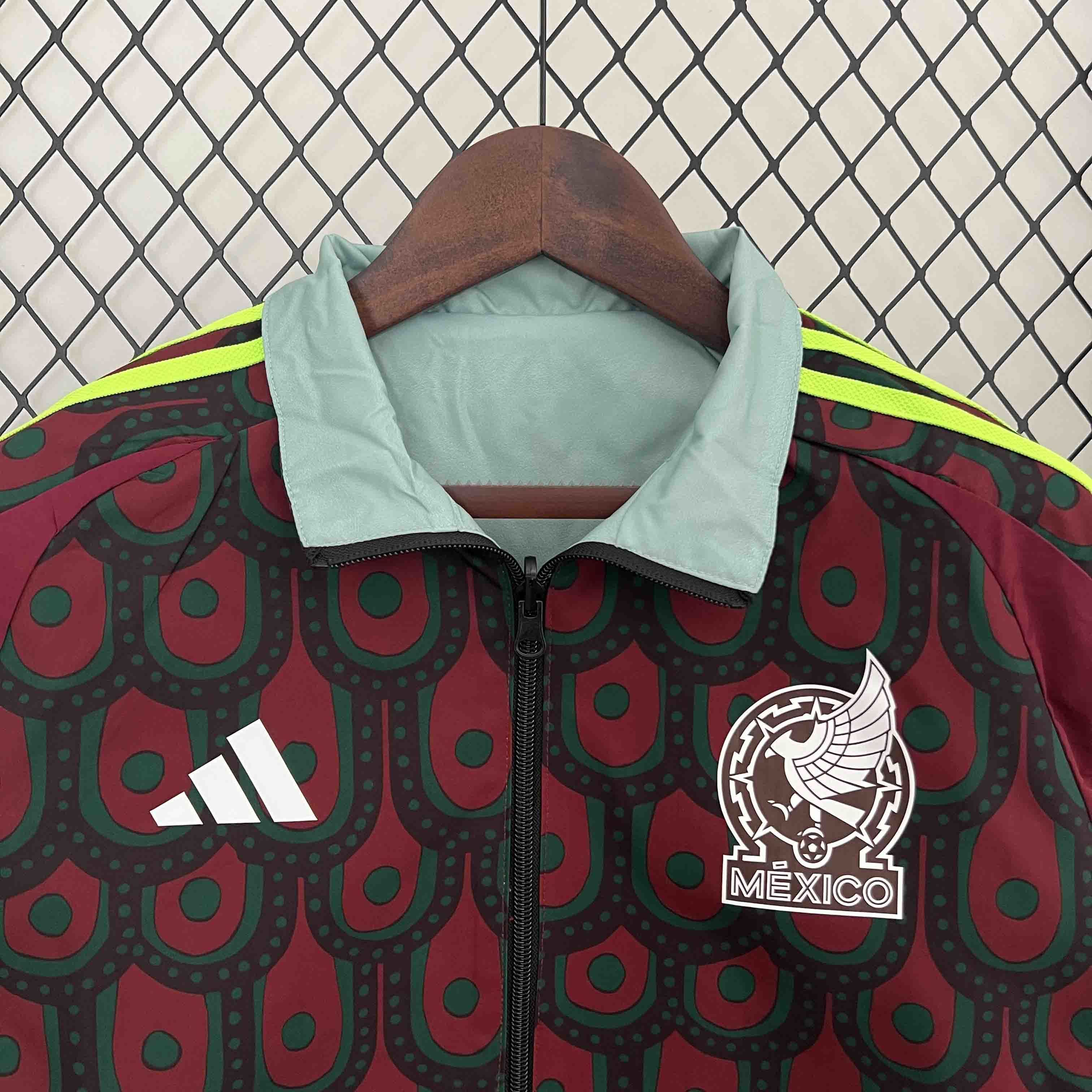2024 Mexico Trench Coat Reversible Windbreaker Double-Sides Jacket Soccer AAAAJersey Yupoo 4
