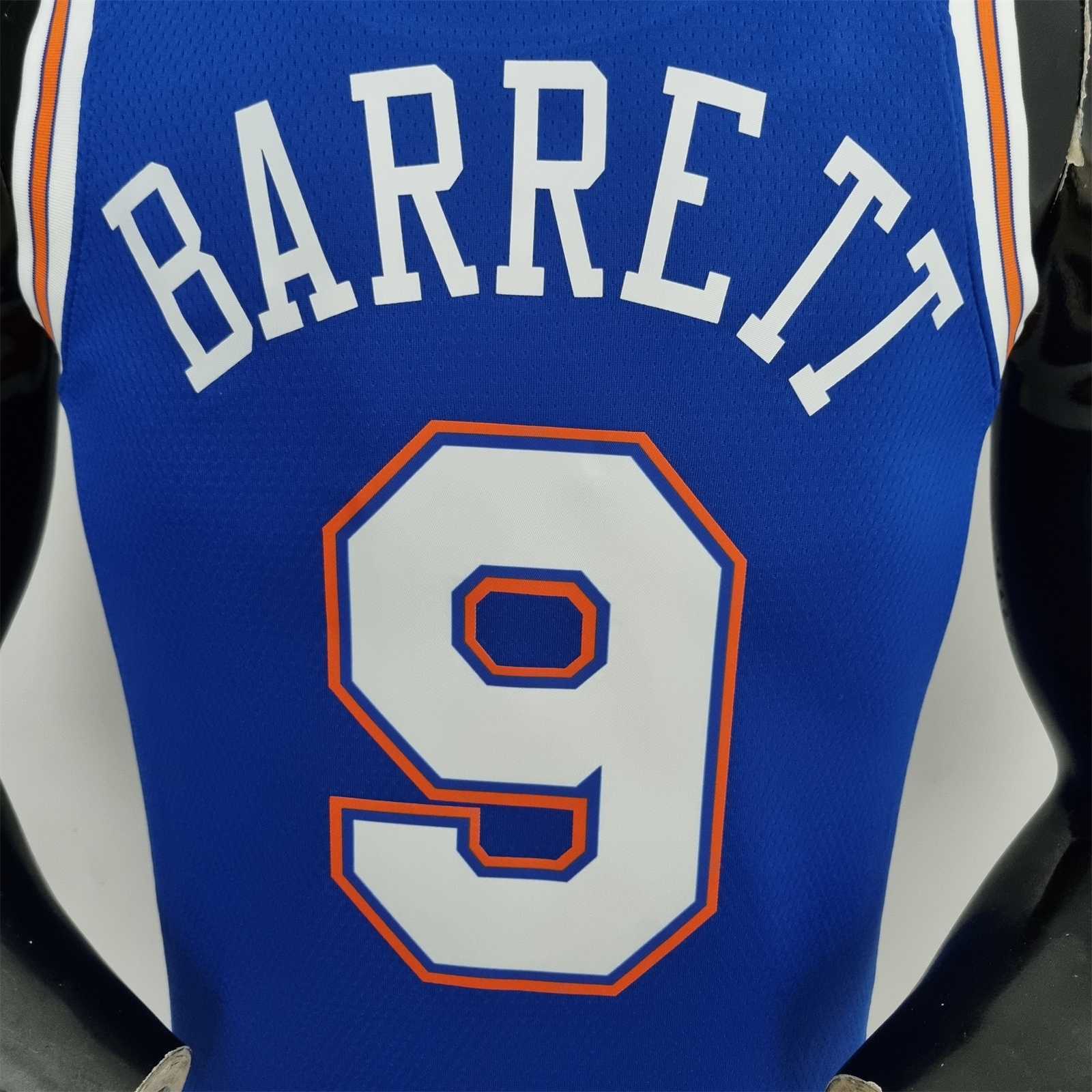 75th Anniversary Barrett#9 New York Knicks Jordan Limited Blue NBA Jersey 2
