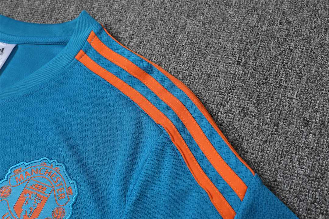 2223 Manchester United Training Suit Short Sleeve Kit Blue 14