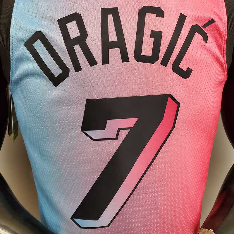 New Miami Heat DRAGIC#7 City Edition Pink Blue Gradient Color 7