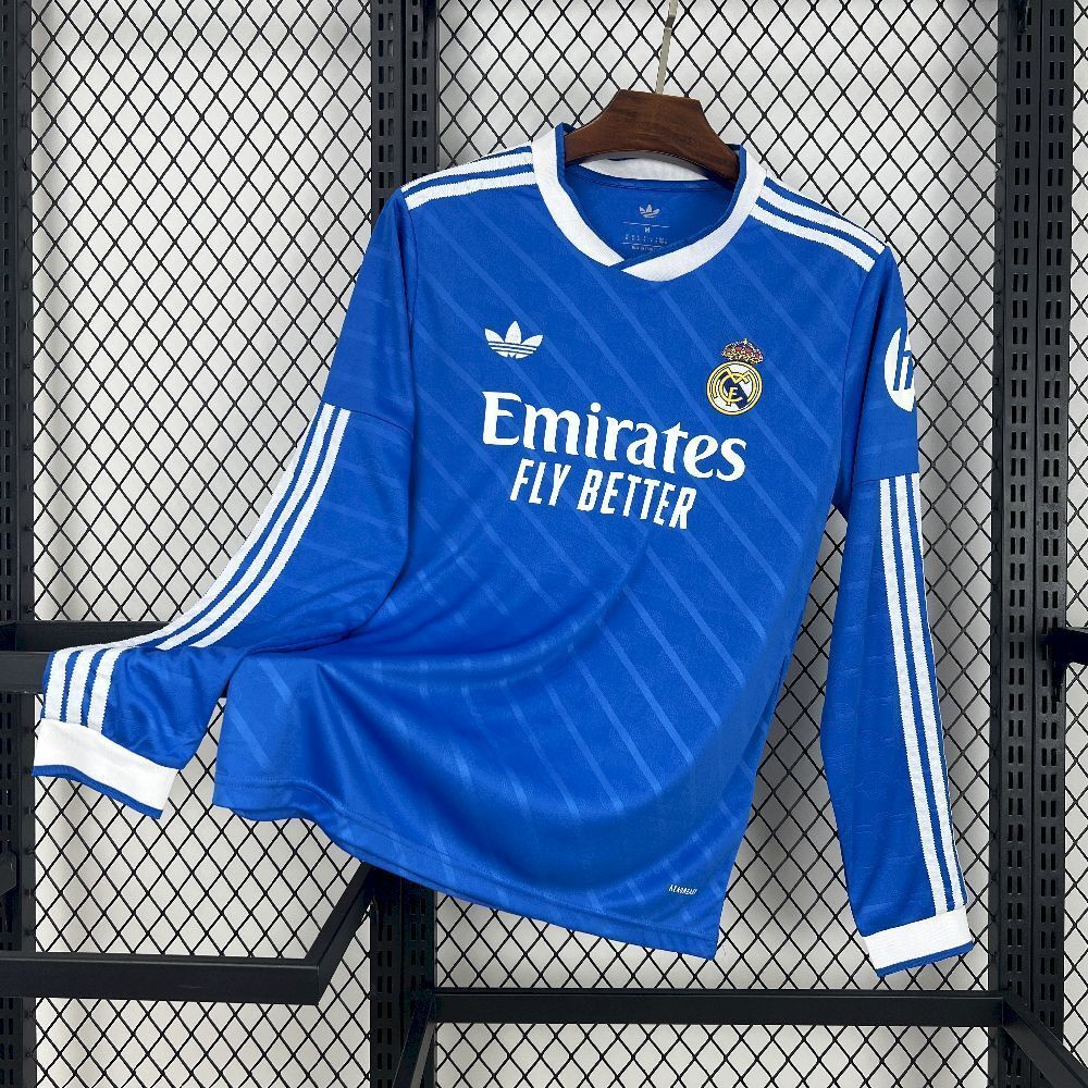 25-26 Real Madrid Third Away Kit Football T-Shirt Soccer Long Sleeve AAAAJersey Supply Yupoo