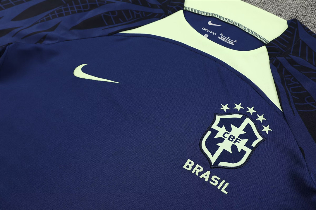 2022 Brazil Training Jersey Blue 5