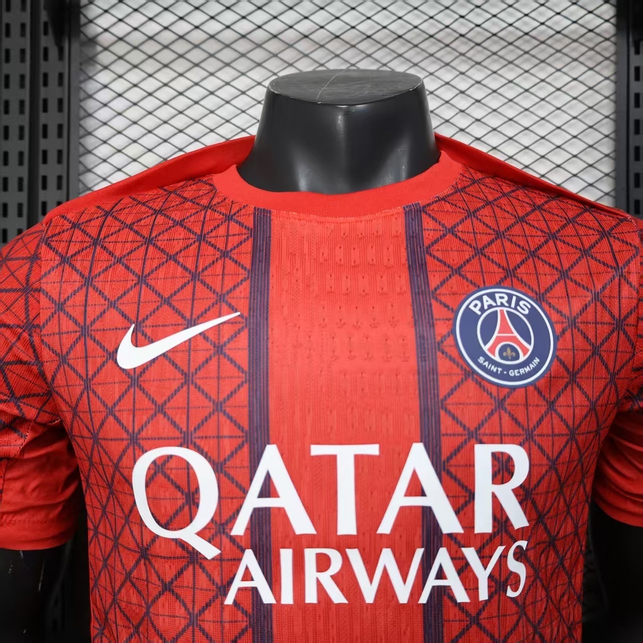 25-26 PSG Fourth Red Shirt Player version Kit Football Uniform AAAAJersey Dropship Yupoo 7