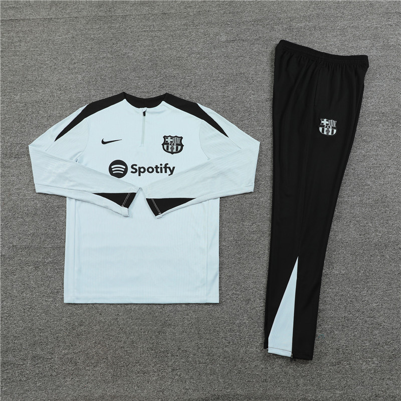 24-25 Barcelona Long Sleeve Training Suit Football Shirts 1