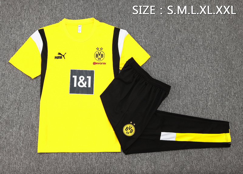 23-24 Dortmund Short Sleeve Training Suit Yupoo 1