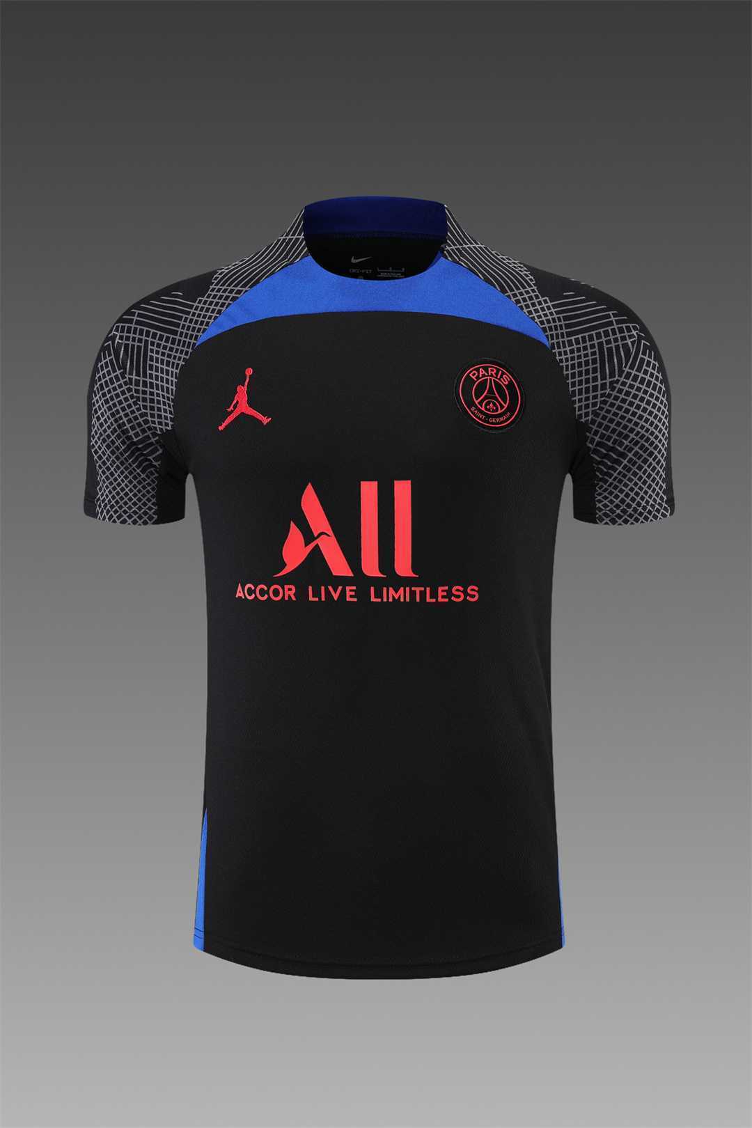 22-23 PSG training suit short sleeve kit Black Blue 15