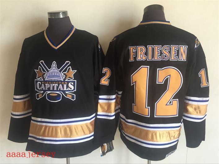 Washington Capitals retro ice hockey jersey M-3XL 华盛顿首都队复古冰球服 1
