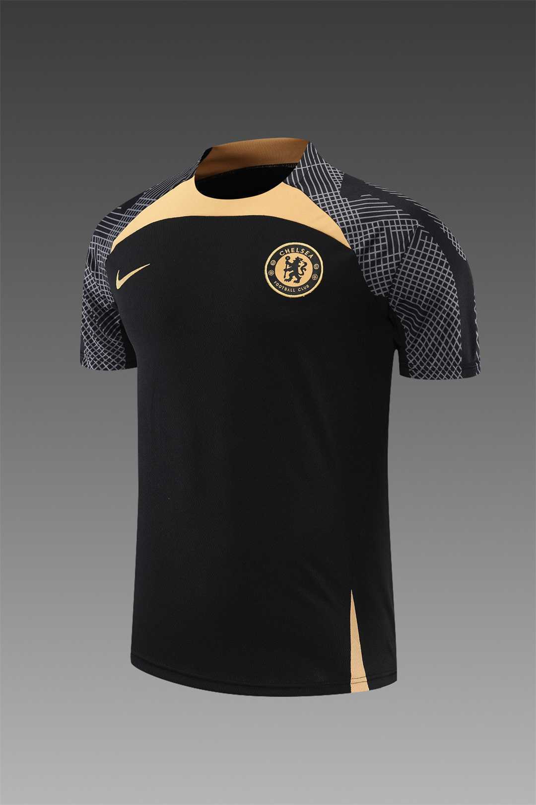 22-23 Chelsea training suit short sleeve kit black 17