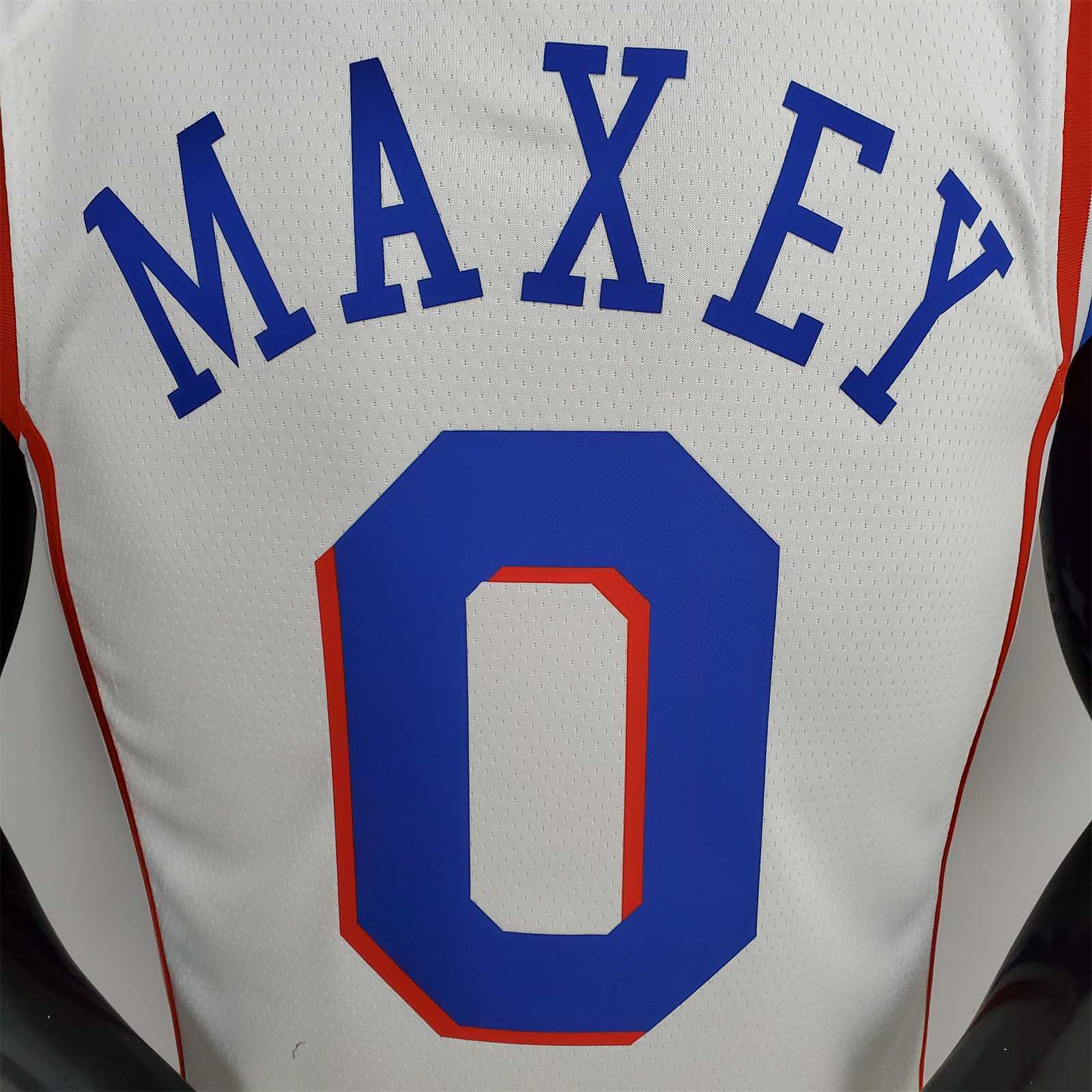 75th Anniversary Philadelphia 76ers MAXEY#0 White NBA Jersey 9
