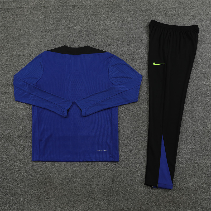 24-25 Barcelona Blue Player Long Sleeve Training Suit Football Shirts 3