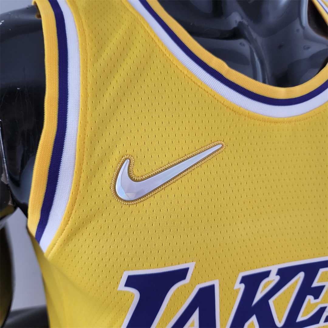 75th Anniversary IRVING #11 Los Angeles Lakers Yellow NBA Jersey 7