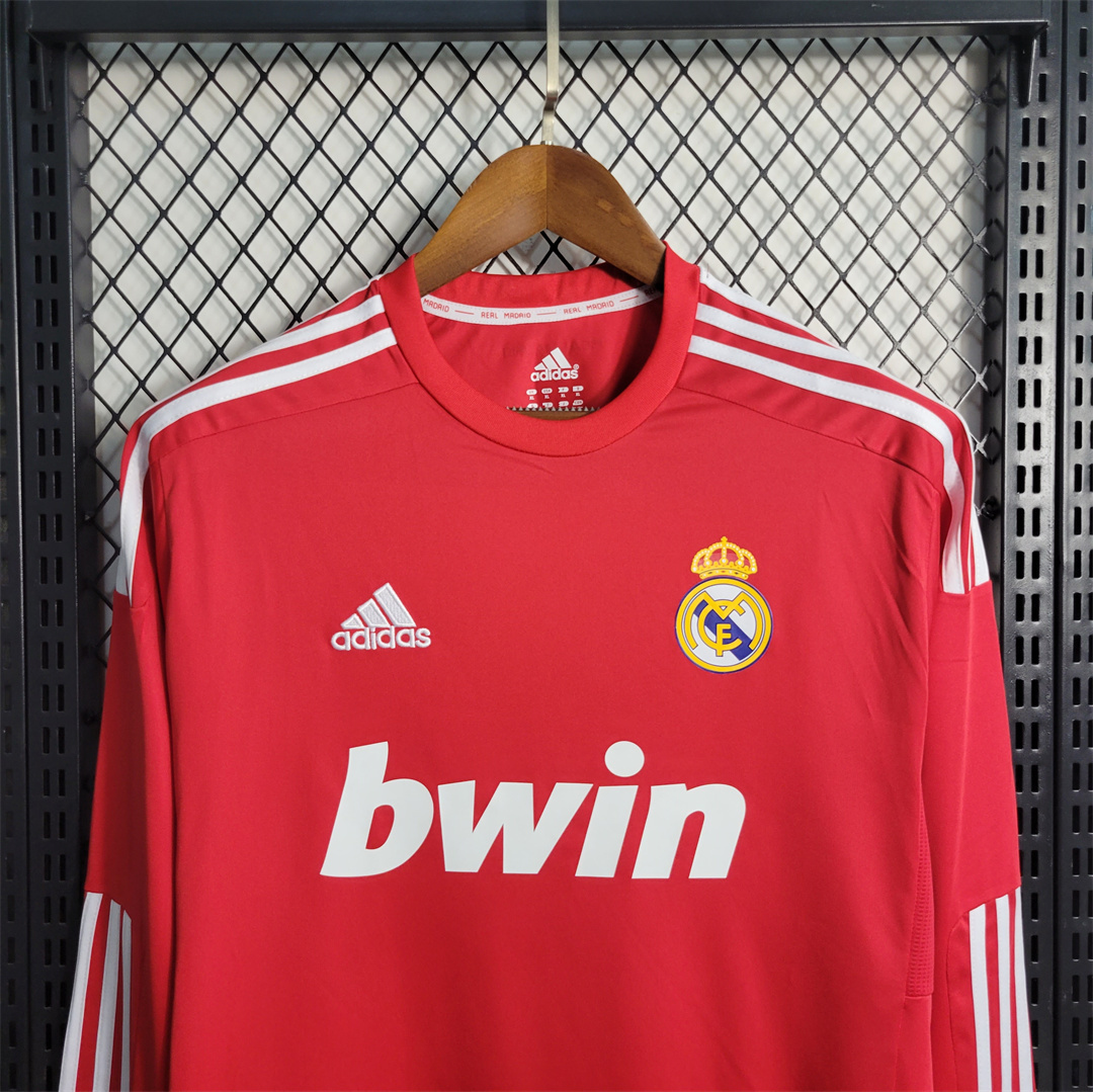 11-12 Real Madrid red away long sleeve 2