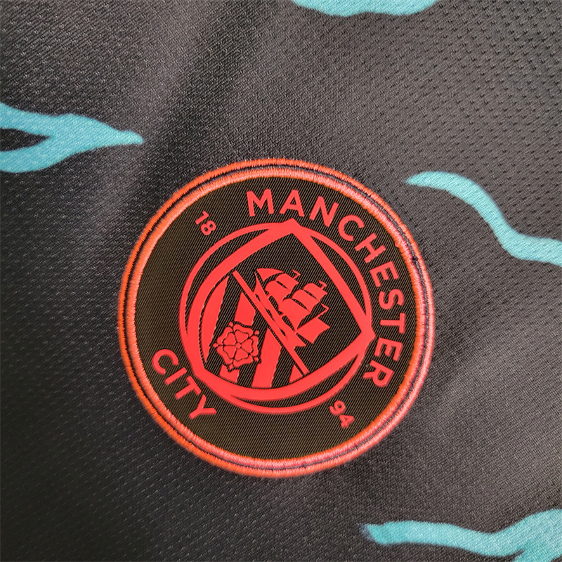 23-24 Manchester City Third away long sleeve size S-4XL Soccer Jerseys 1