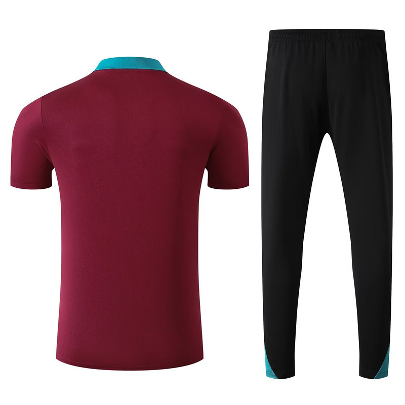 25-26 PSG Red POLO Training Kits Football Tracksuits 2