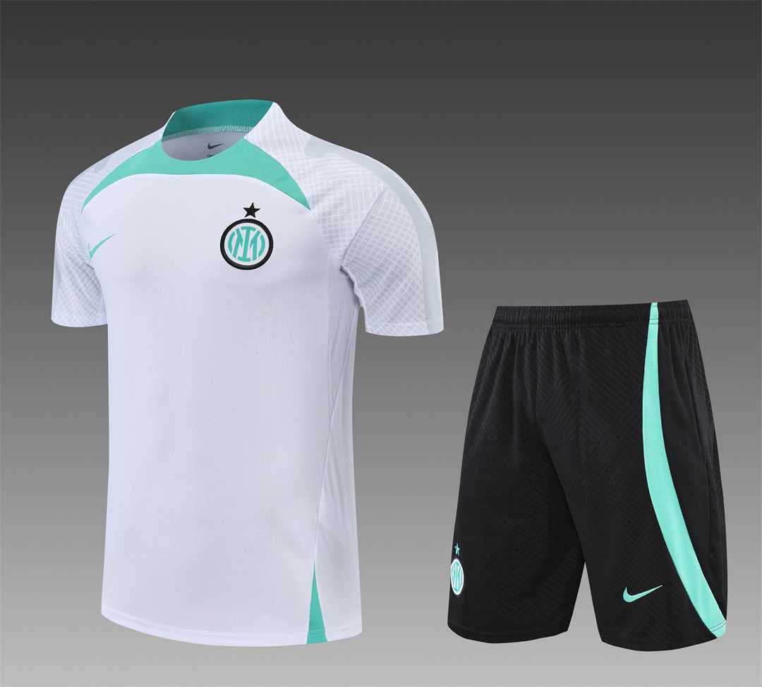 22-23 Inter Milan Training Wear Short Sleeve Kit White