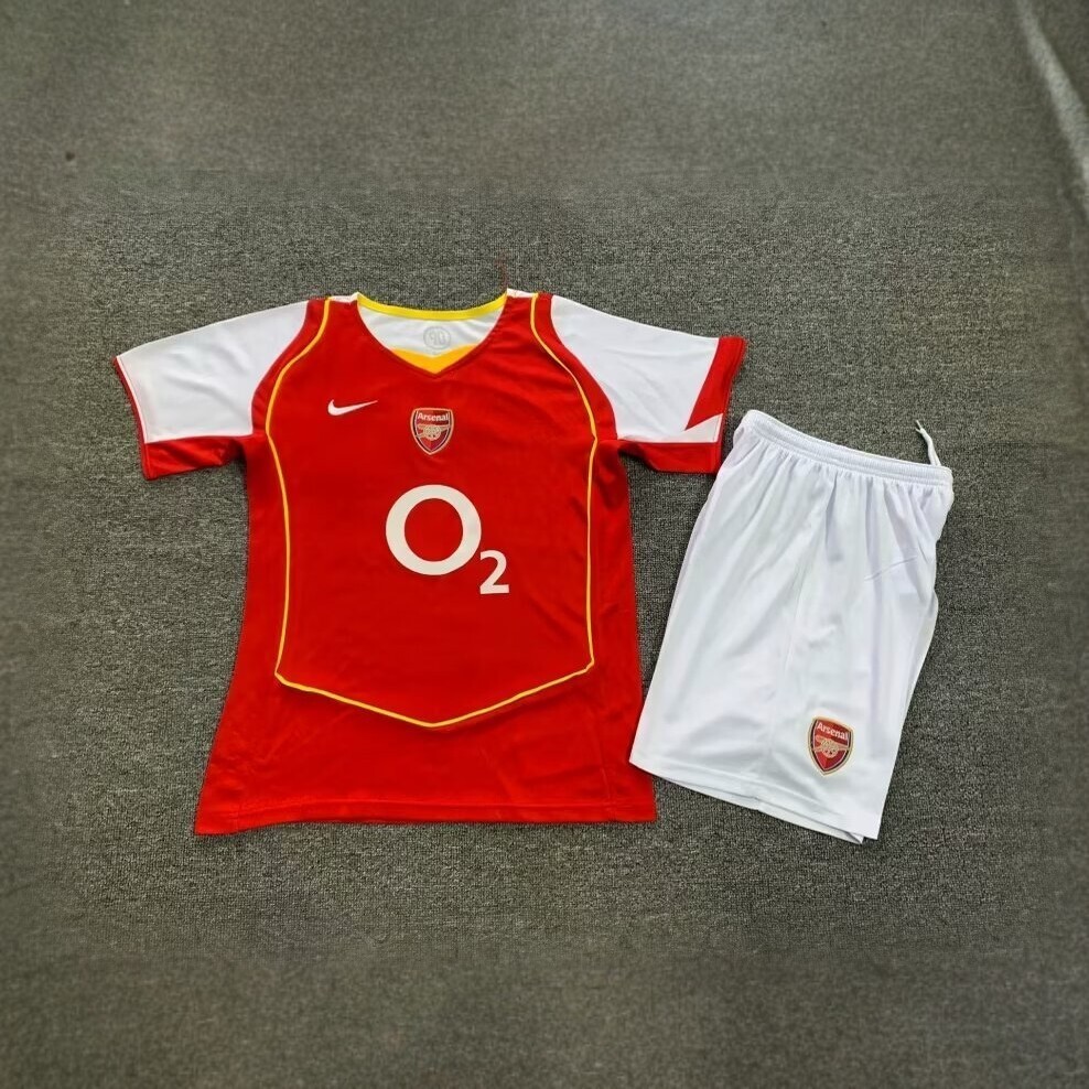 04-05 Arsenal Home Kids Retro Kits Children Shirt Football Jerseys Yupoo