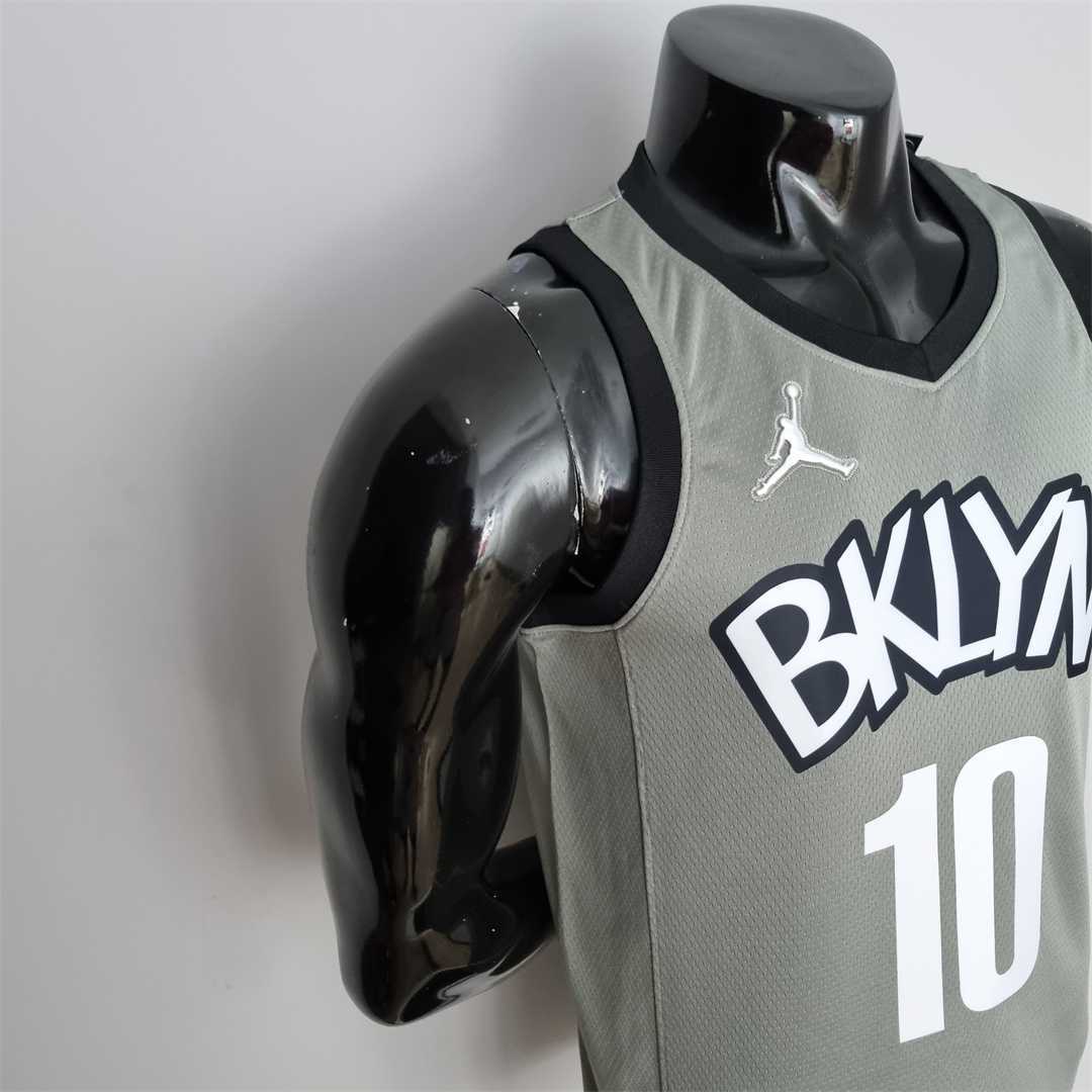 75th Anniversary Simmons #10 Brooklyn Nets City Edition Gray NBA Jersey 4