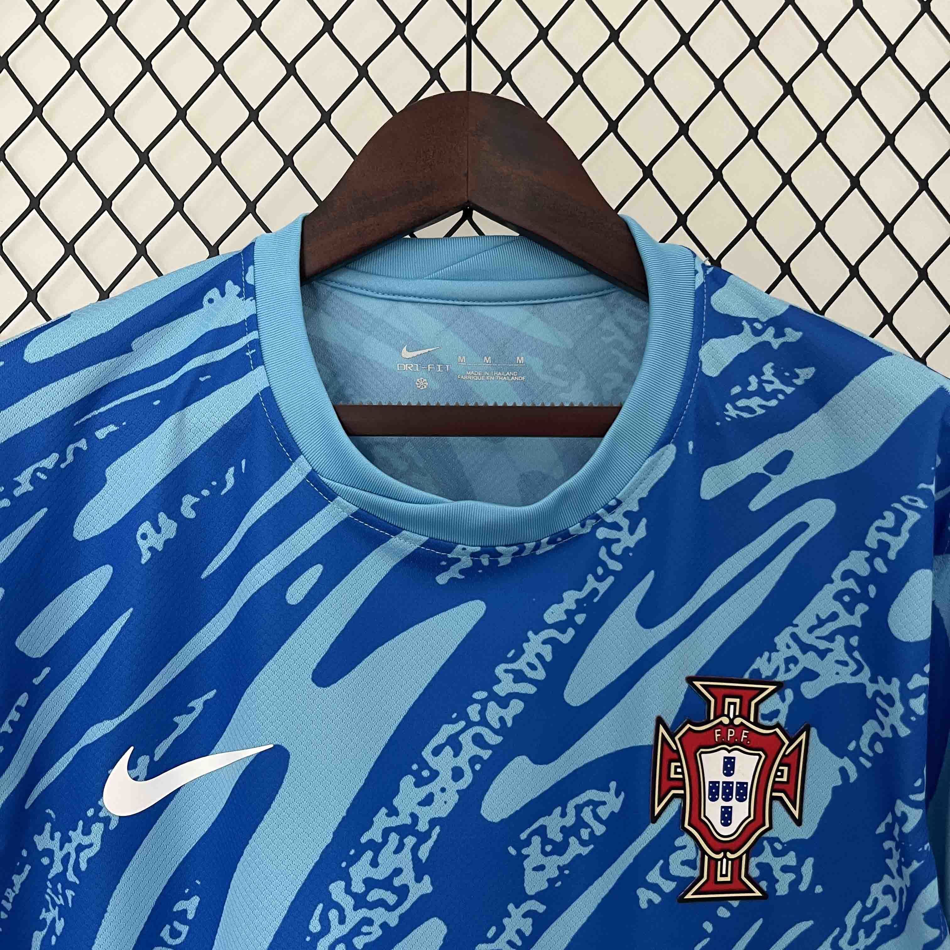 2024 Portugal Blue Goalkeeper Kit Sport AAAAJersey Yupoo 1