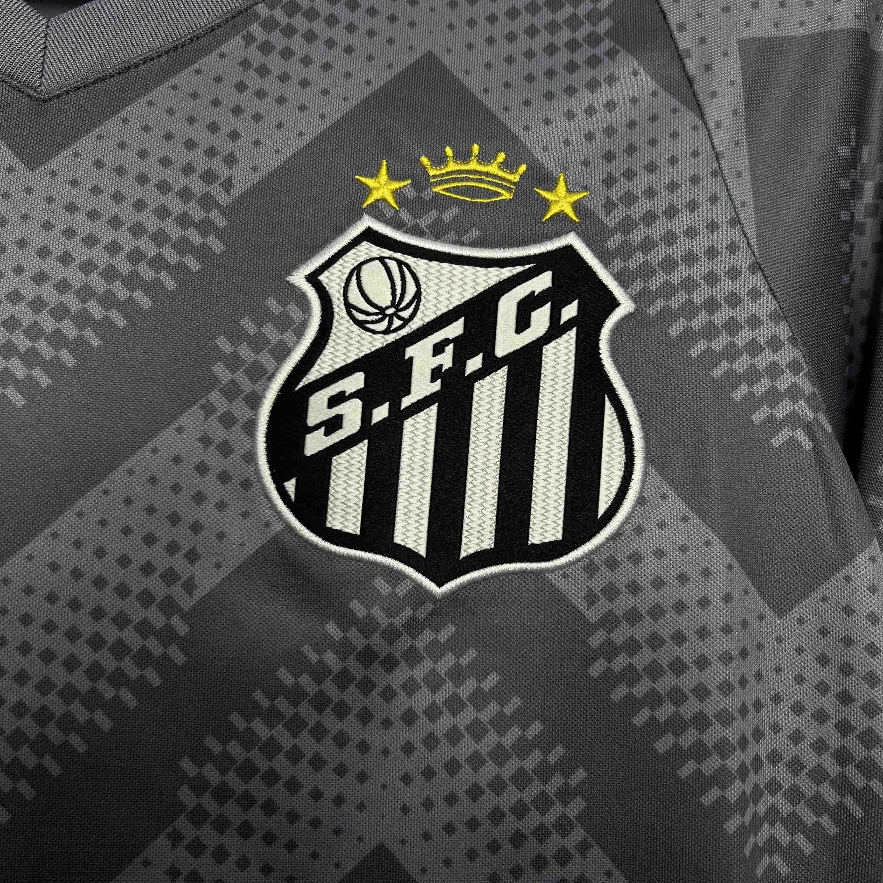 24-25 Santos Training Grey Kit Soccer Apparel AAAAJerseys Dropshipping Yupoo 2