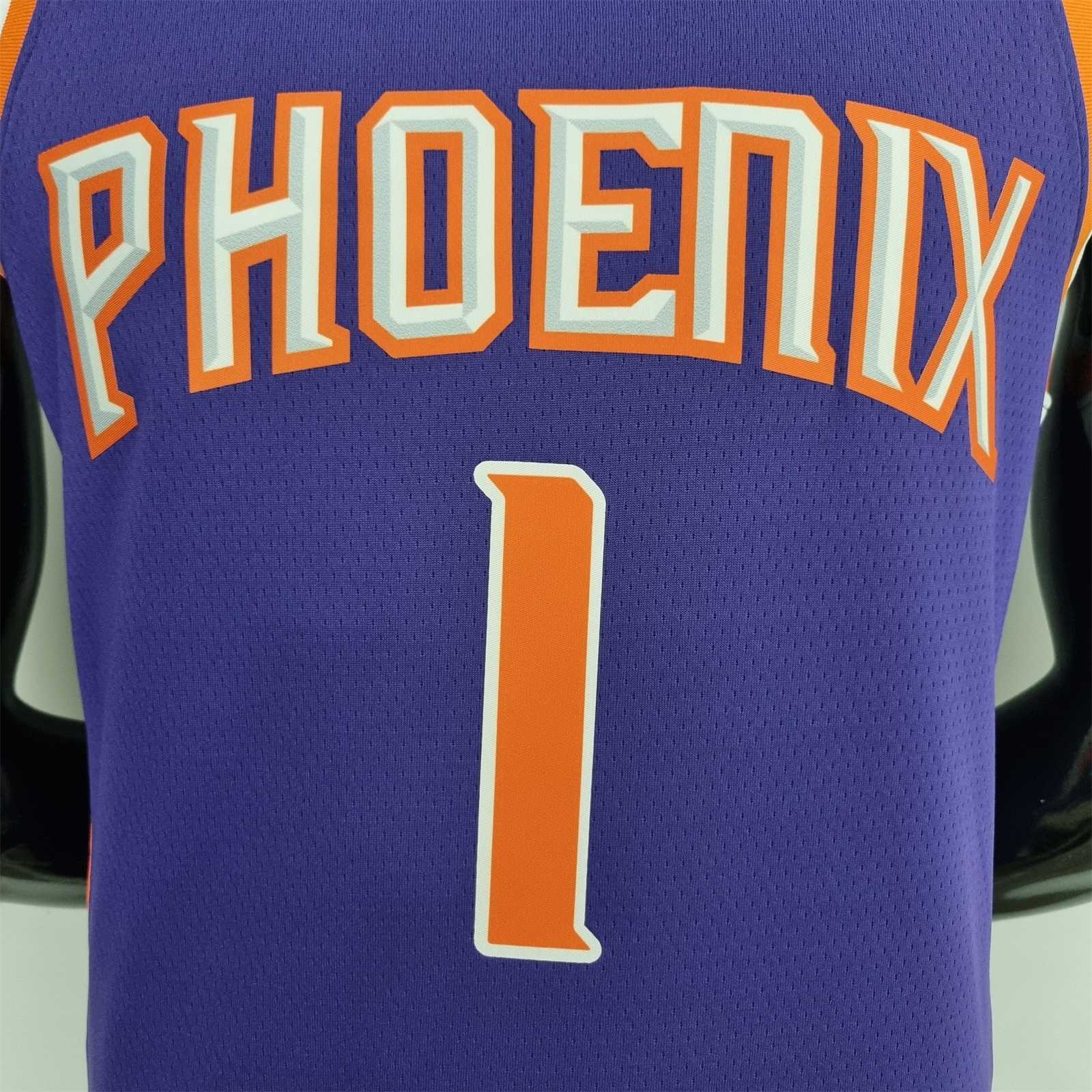 75th Anniversary Booker #1 Phoenix Suns Purple NBA Jersey 5