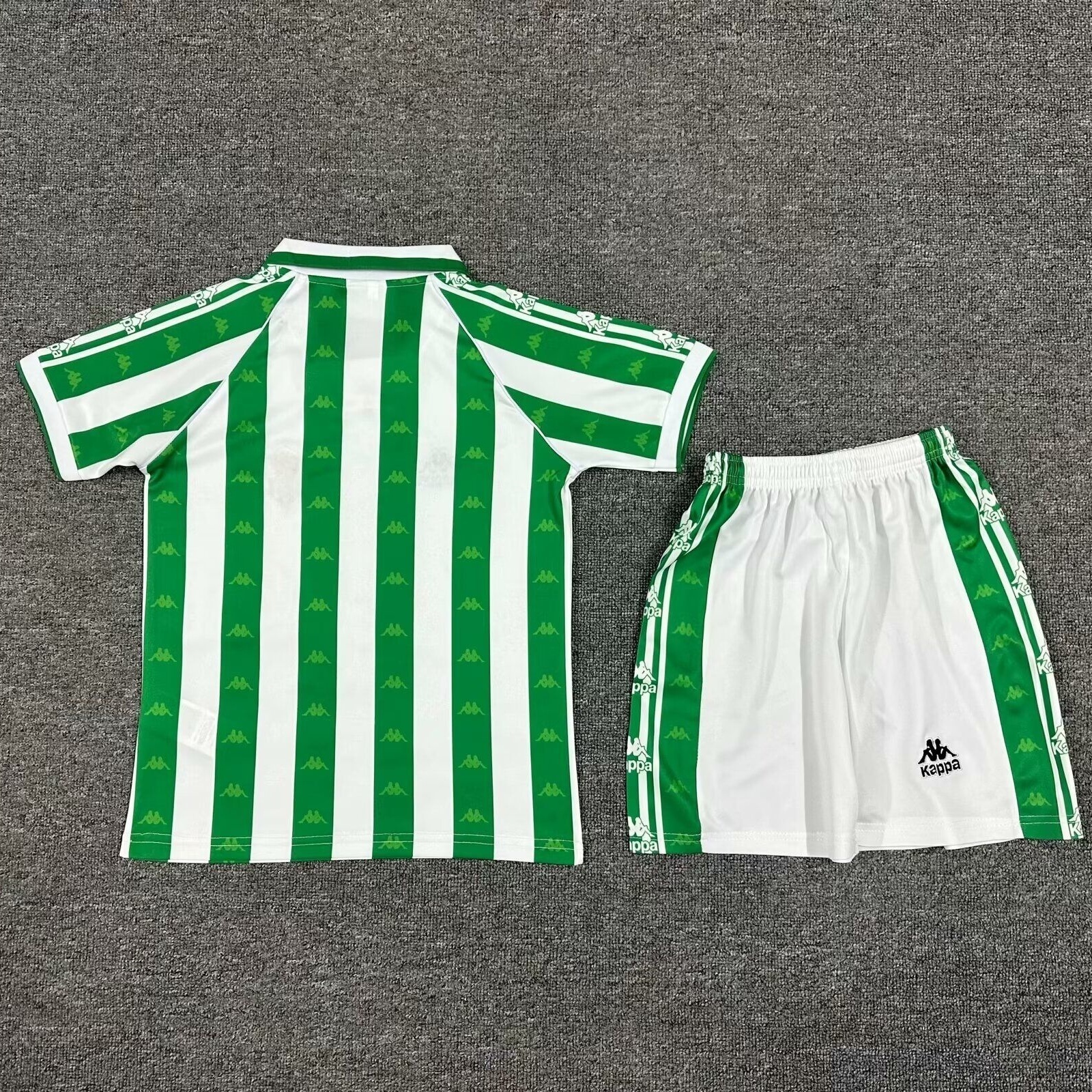 95-97 Betis Home Retro Kid Kits Children Sets Soccer Jerseys Yupoo 1