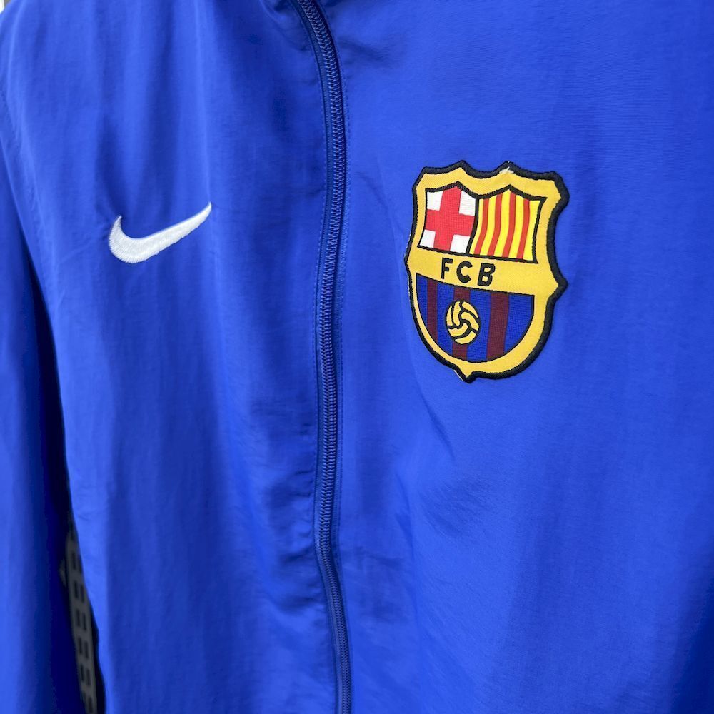 25-26 Barcelona White&Blue Trench Coat Reversible Windbreaker Double-Sides Jacket 8