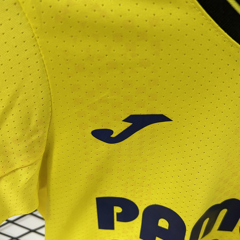 24-25 Villarreal Home Kid Kits Youth Apparels Soccer AAAAJersey Yupoo 8