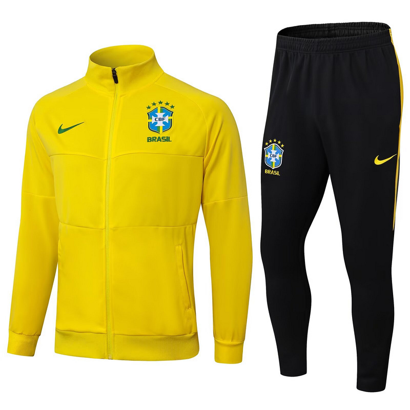 25-26 Brazil Yellow Football Tracksuit Long Jacket Suits