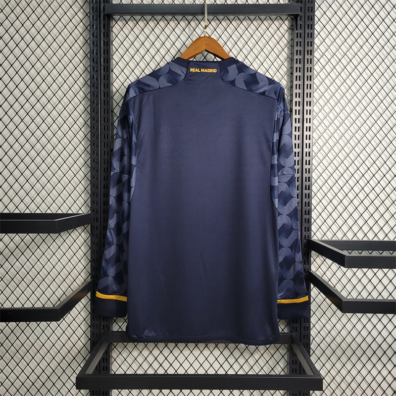 23-24 Real Madrid away long sleeved size S-3XL Soccer Jersey 2