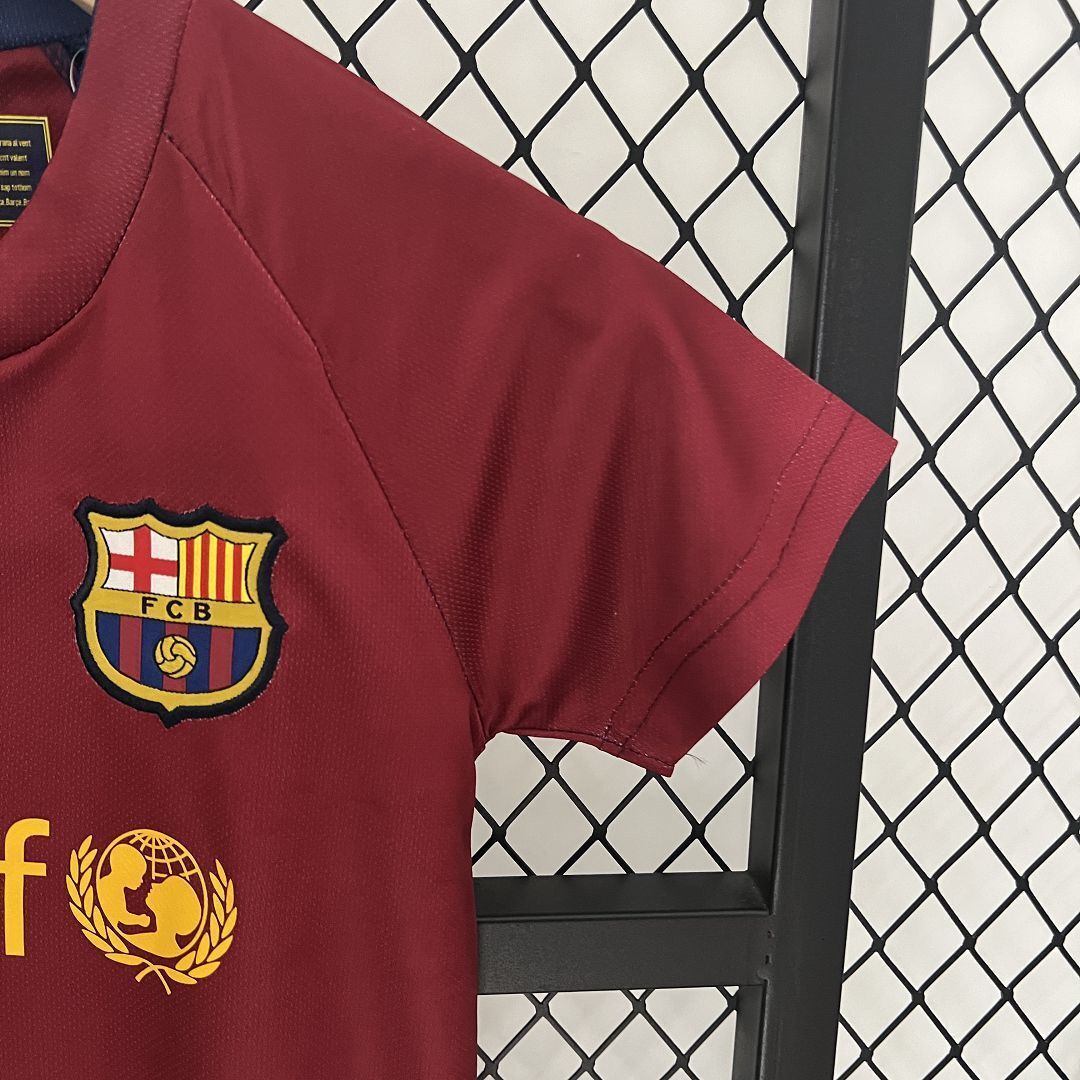 08-09 Barcelona Home Retro Kids Kits Football Jerseys Yupoo 5