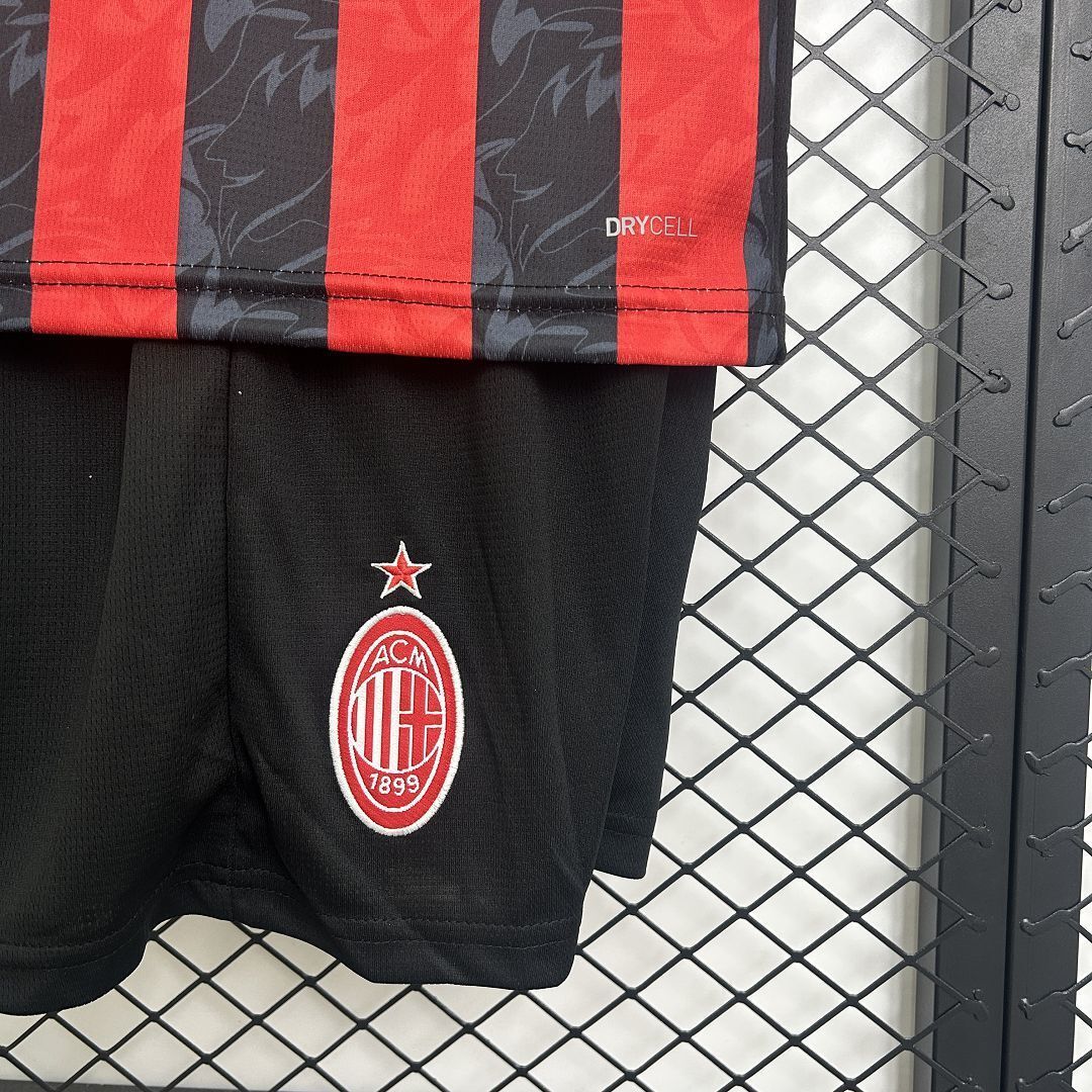 25-26 AC Milan Home Kid Kits Youth Apparels AAAAJersey Supply Yupoo 1