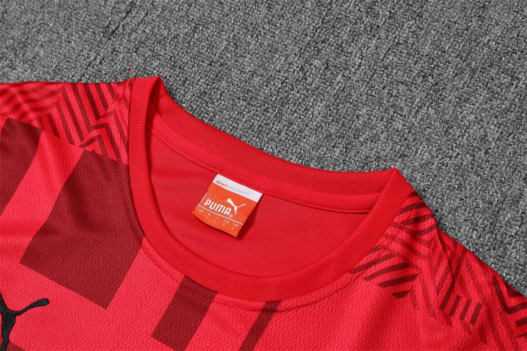 22-23 AC Milan Training Suit Short Sleeve Kit Red 1