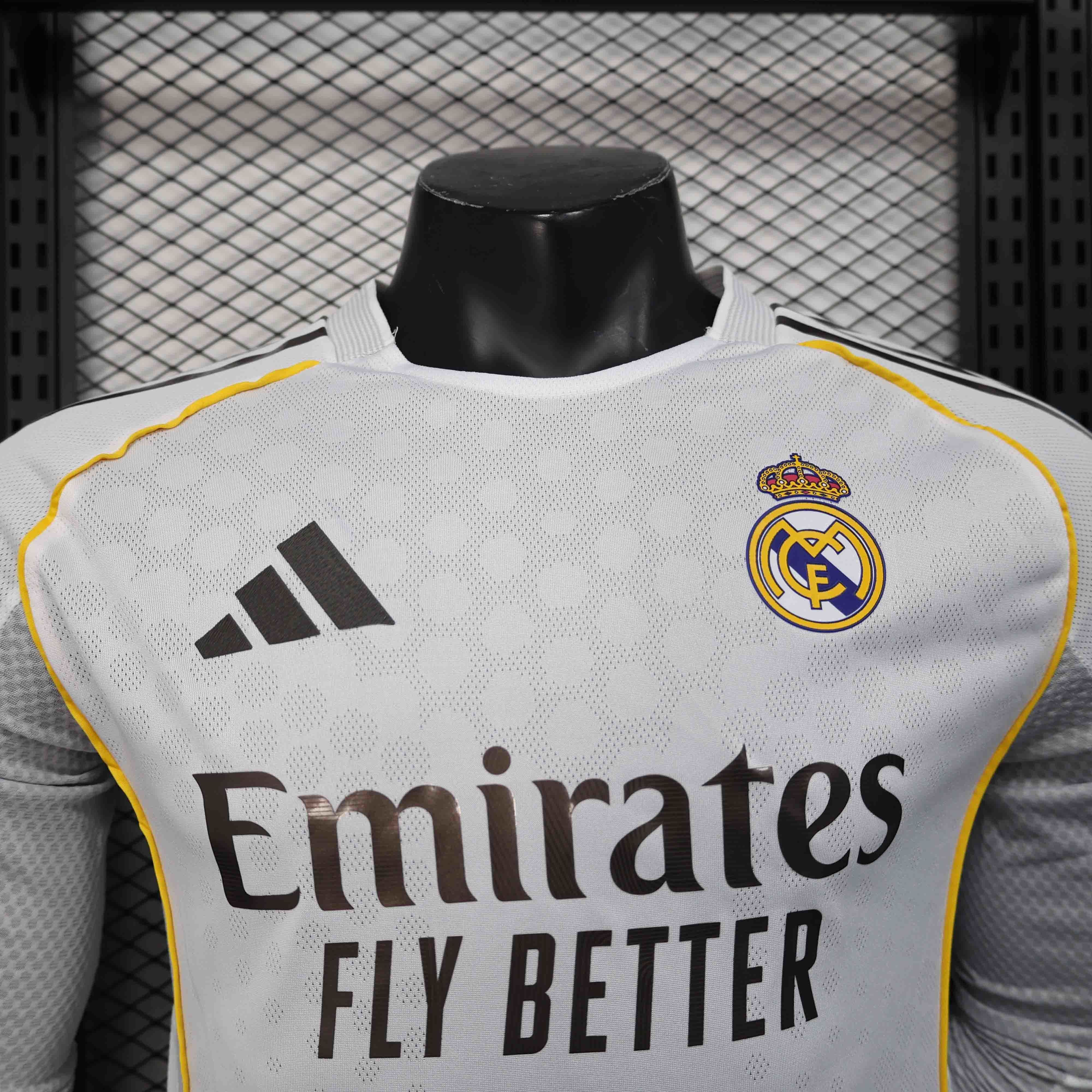 25-26 Real Madrid Home Long Sleeve Kit Player Version Shirt AAAAJersey Dropship Yupoo S-3XL 2
