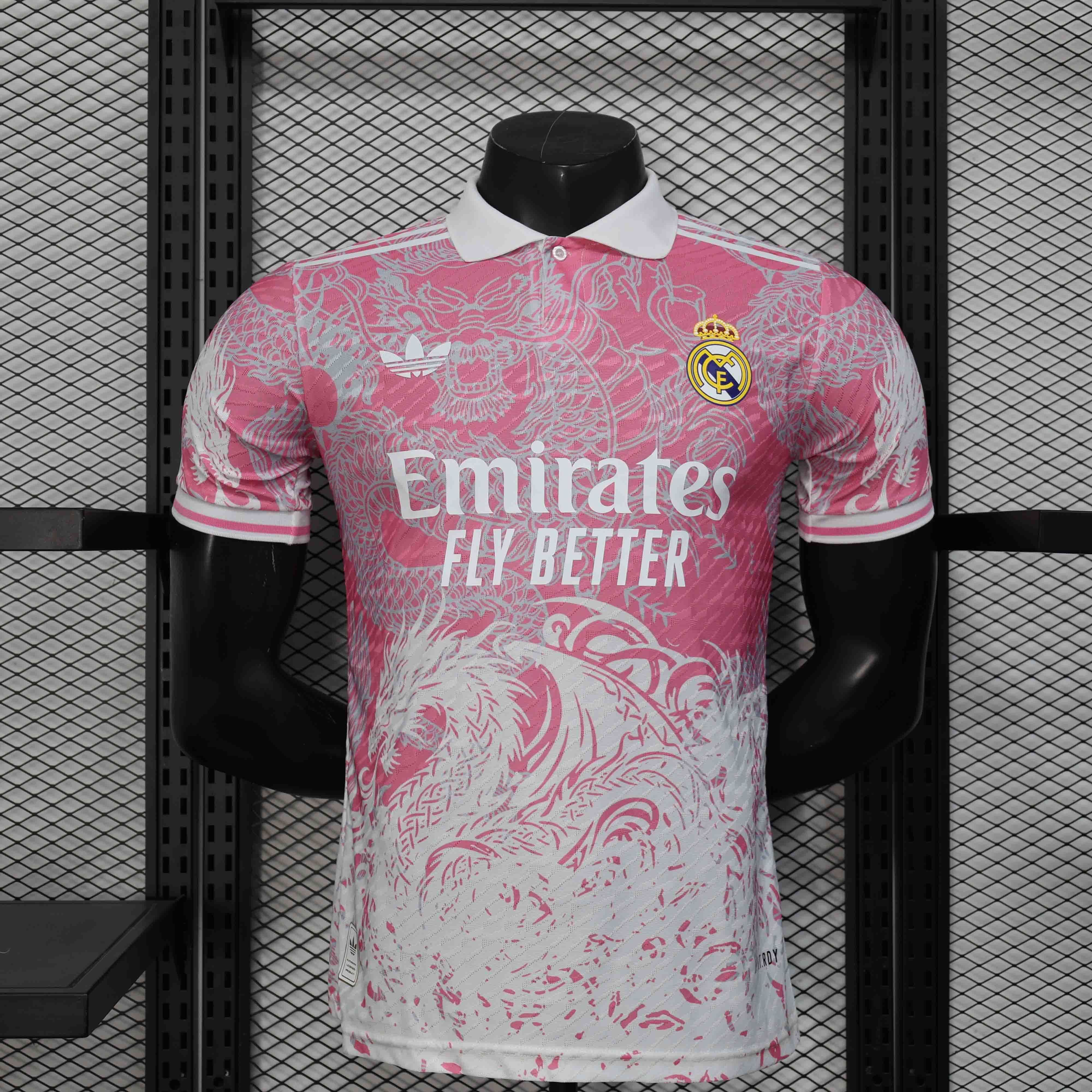 25-26 Real Madrid Pink Dragon Special Edition Kit Player Version Shirt AAAAJersey Supply Yupoo