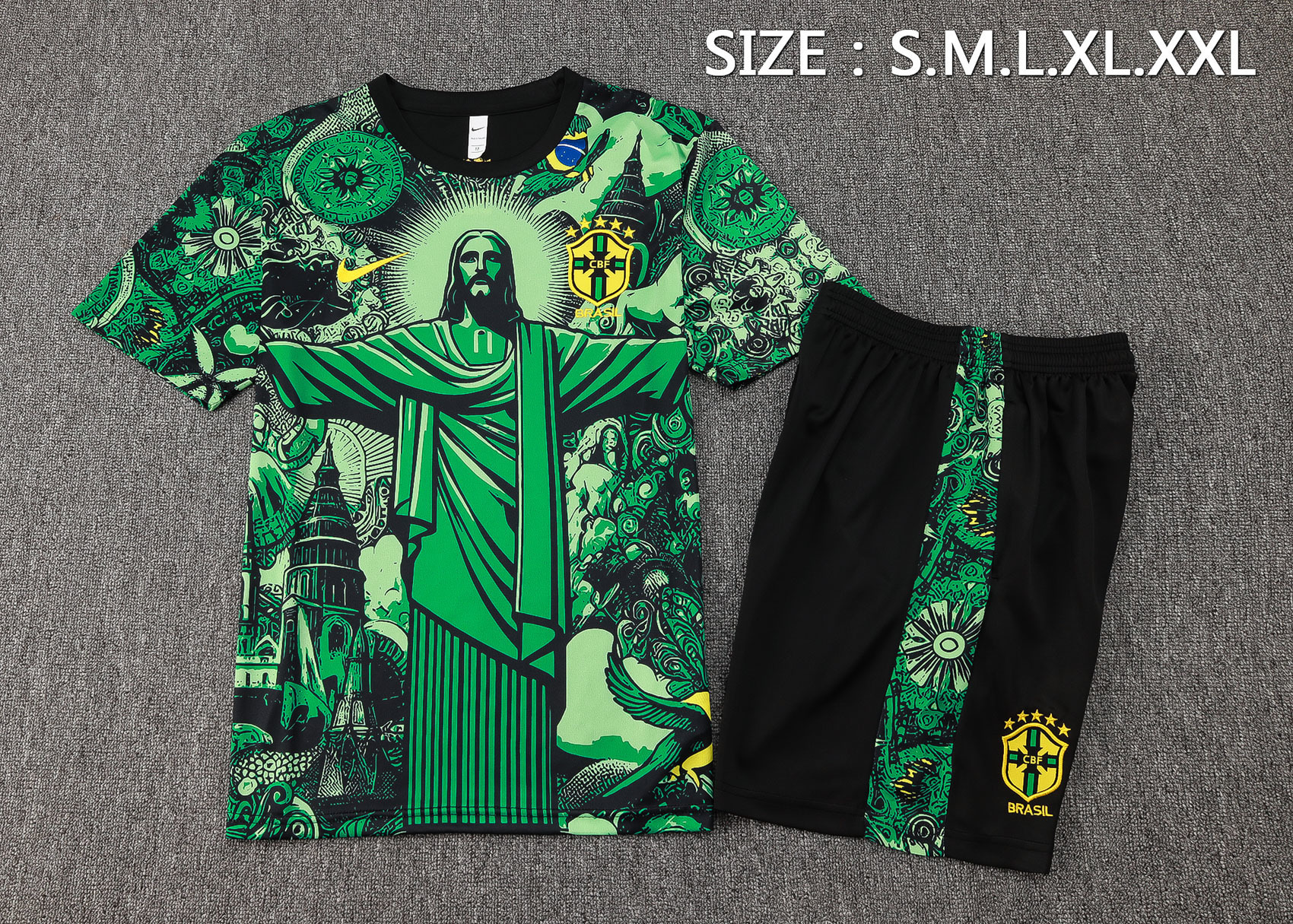 2024 Brazil Christ the Redeemer Green Special Edition Kit Soccer AAAAJersey Yupoo-1 1