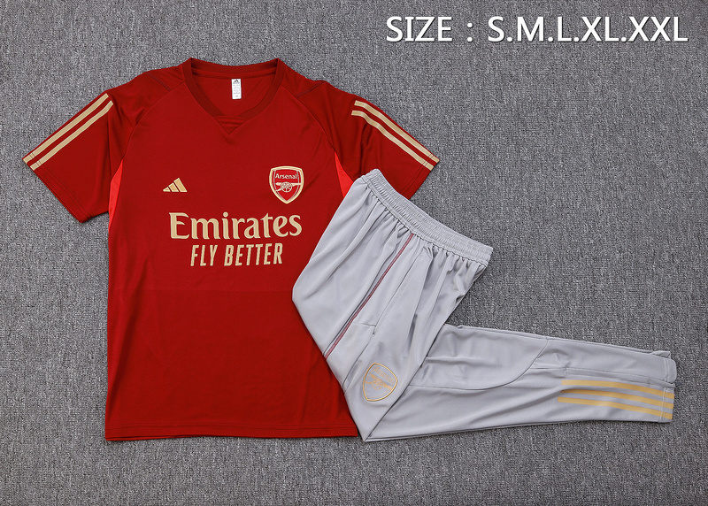 23-24 Arsenal Short Sleeve Training Suit Yupoo 2