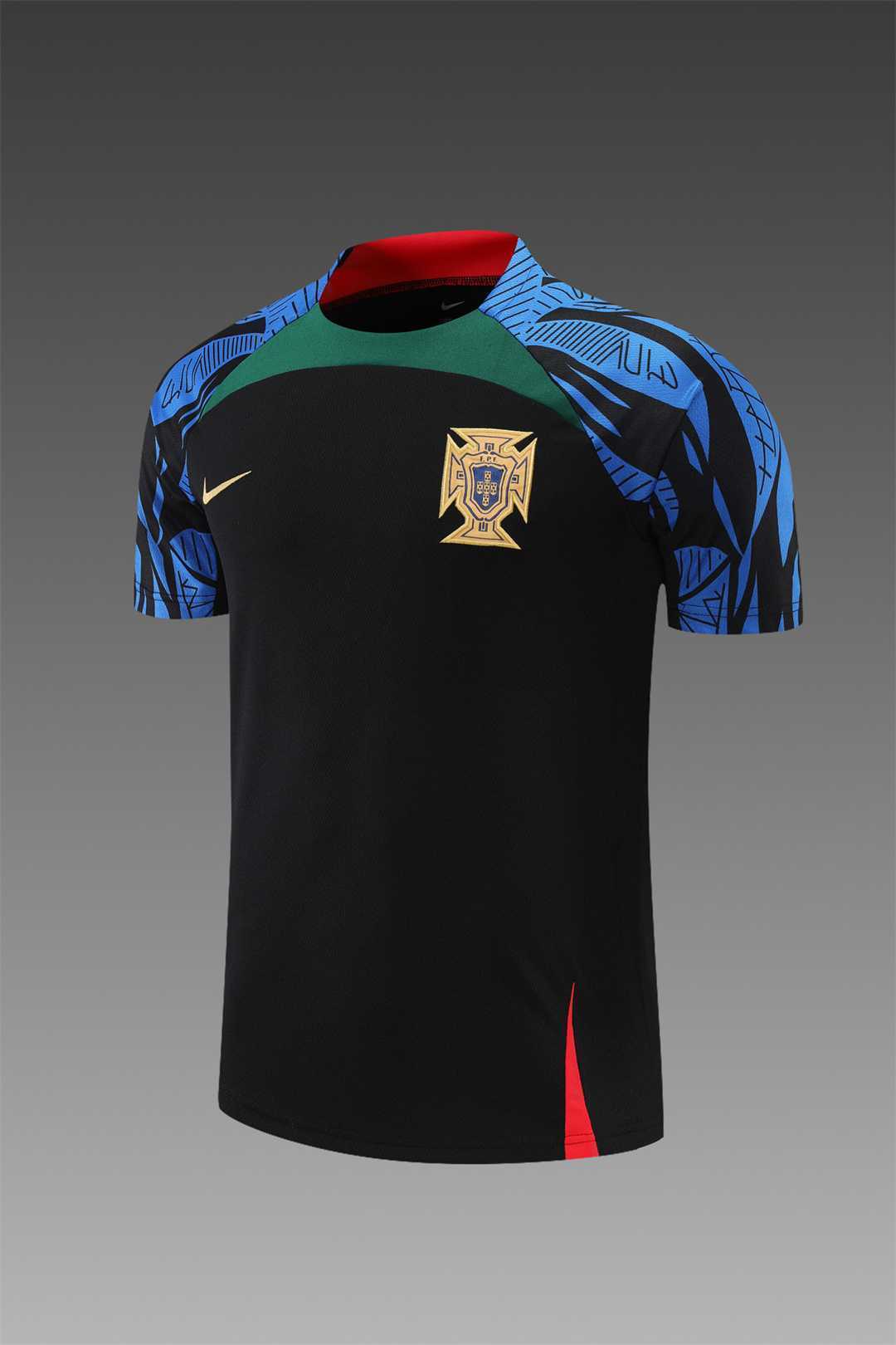 2022 Portugal Training Suit Short Sleeve Kit Black 9